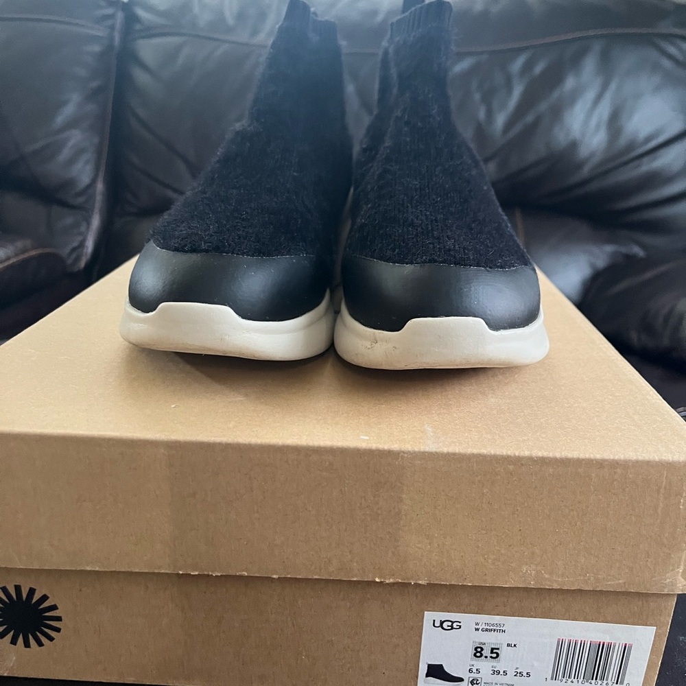 Women’s UGG Griffith Black and White Knit Sneakers
